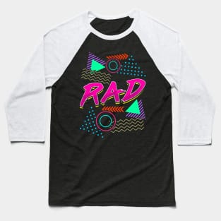 Rad 1980s Vintage Eighties Gift 80s Clothes For Women Men Baseball T-Shirt